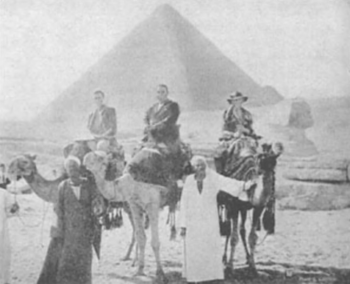Mr. Wright, myself, Miss Bletch — in Egypt
