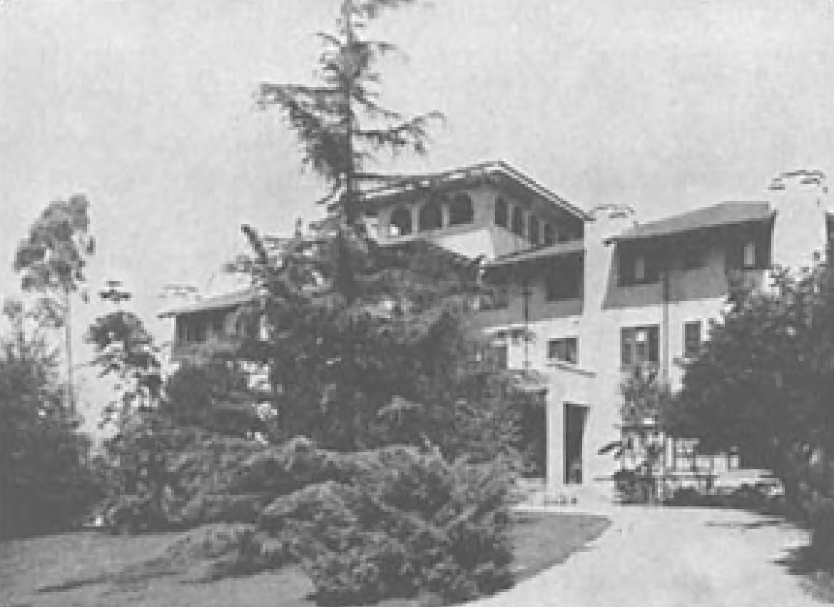 Main building at the Mount Washington Estates in Los Angeles, established in 1925 as American headquarters for the Self-Realization Fellowship.