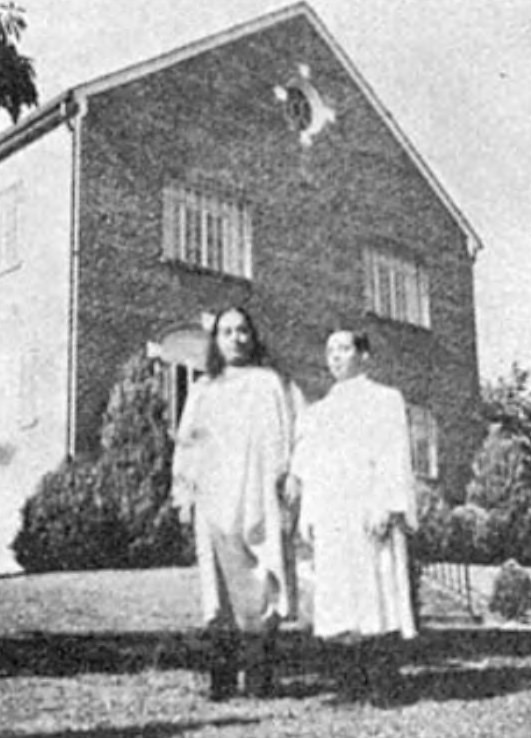 The Self-Realization Church of All Religions in Washington, D.C., whose leader, Swami Premananda, is here pictured with me