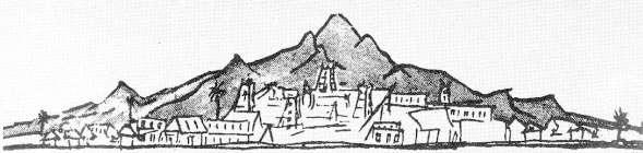 Arunachala : Drawn by Sri Bhagavan in the note-book of Kunju Swami