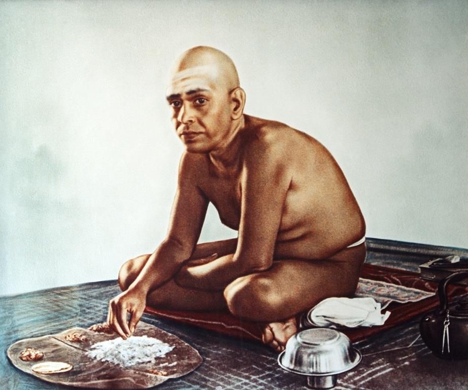 “ …..would take the little rice on his leaf plate add rasam…..”
