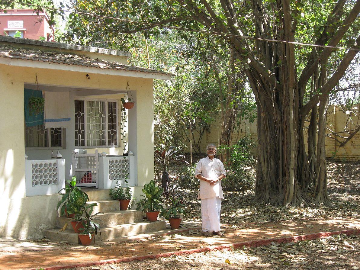 “…..the sacred Banyan tree next to the cottage where I stayed for one year….”