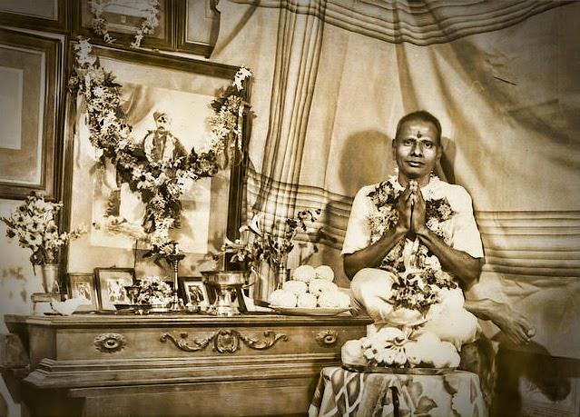 “…..Maharaj was alone at his place of puja…..”