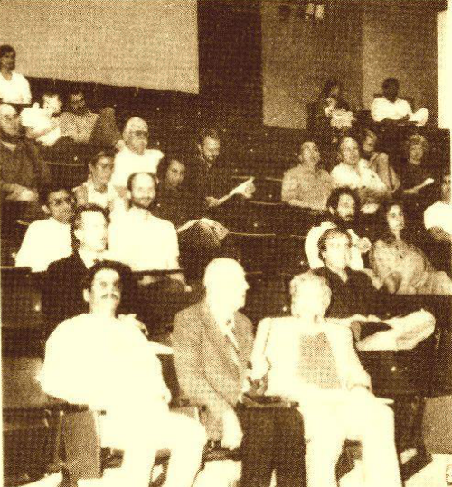 A section of the audience at the University of California program. Over 65 people, many from various parts of the country, attended.