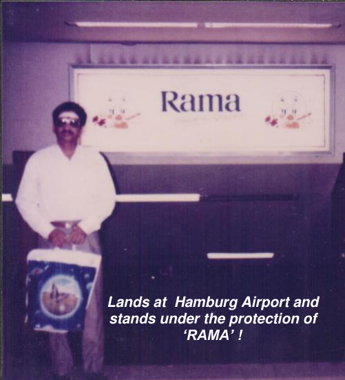 Lands at Hamburg Airport and stands under the protection of ‘RAMA’ !