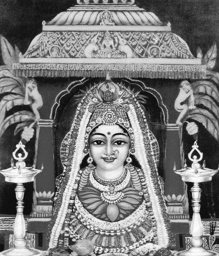 The painting of Goddess Varalakshmi
