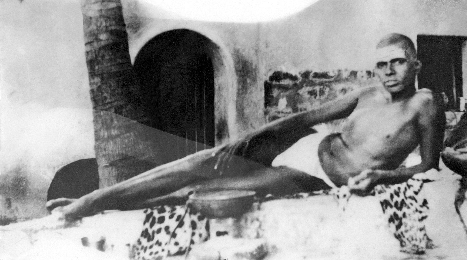 Bhagavan at Skandashram where Shastri Mama first met Him