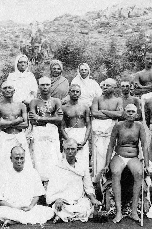 Ashram lady cooks along with Sri Bhagavan and ashram residents