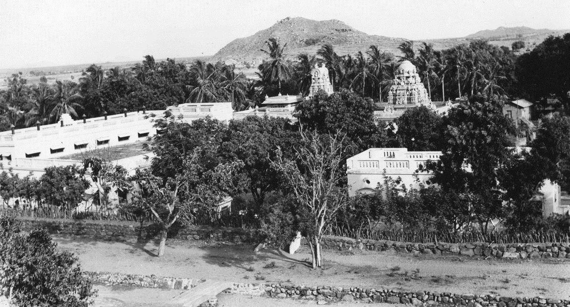 Sri Ramanasramam viewed from the Hill