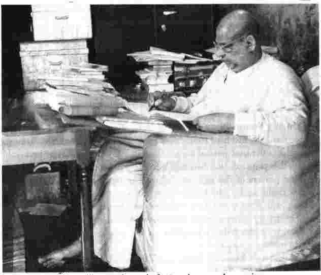 Swamiji wrote intensely for two hours each morning.