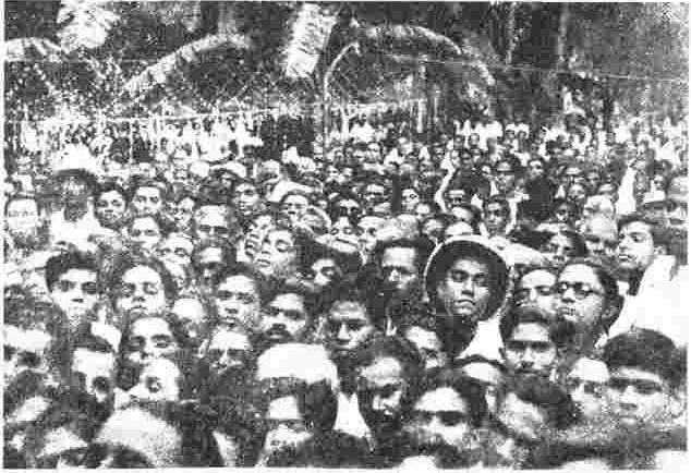 A section of one of the crowds in Ceylon