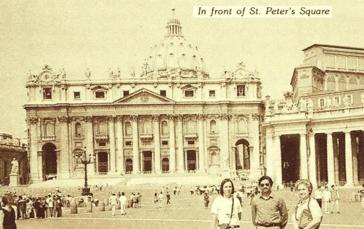 photo of St. Peter's Square with Ganesan and hosts