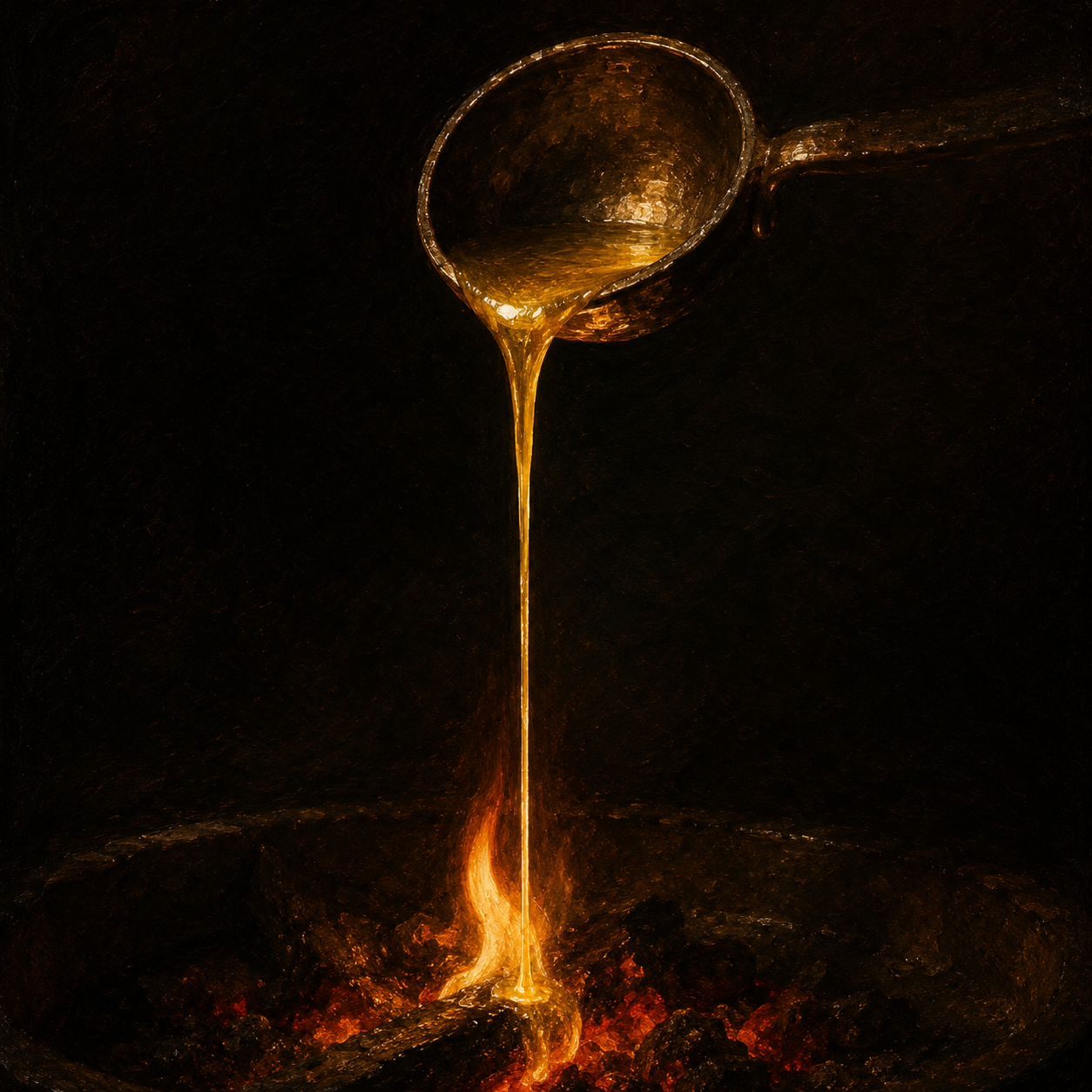Ghee poured into fire does not fall in drops. Nothing holds the thread together; there is simply enough of it. That is the whole difference between thinking of the Self and being it.